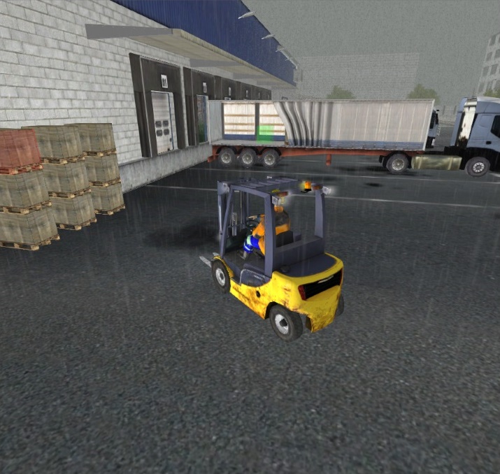 Rain weather Forklift Truck Simulator