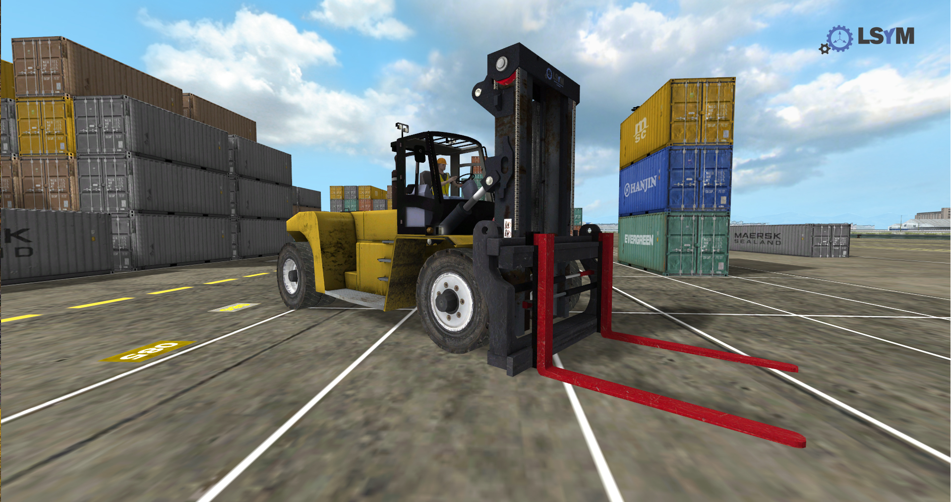 High Capacity Forklift Simulator front view