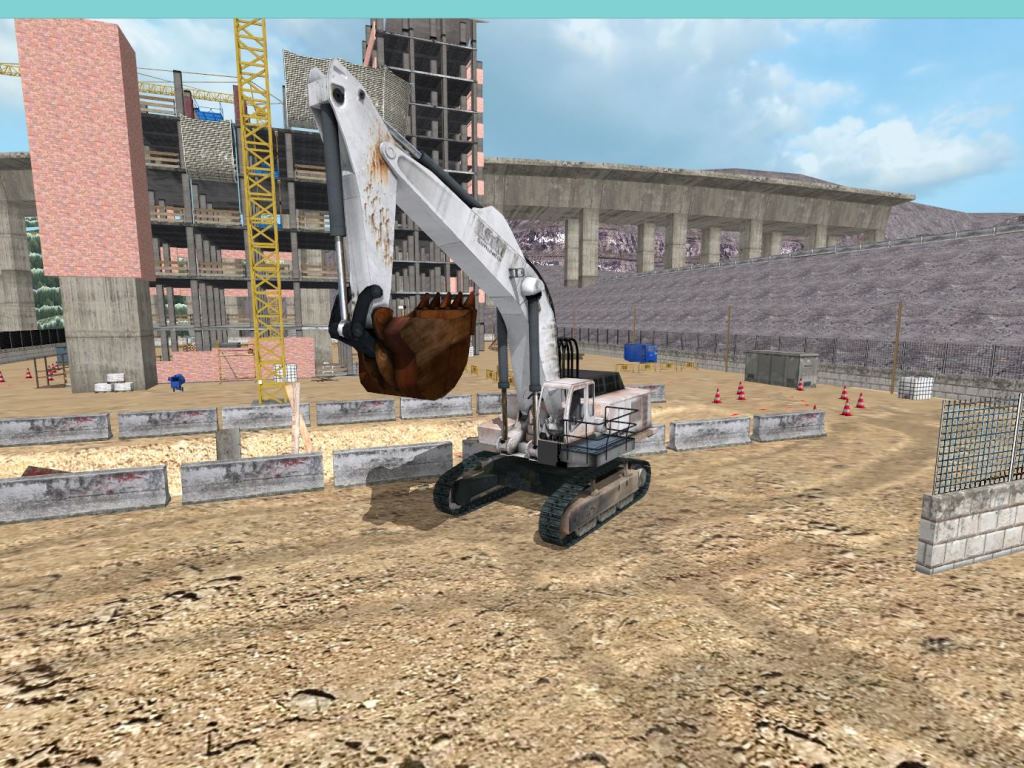 Simulador Excavadora Circuito Con Obstáculos