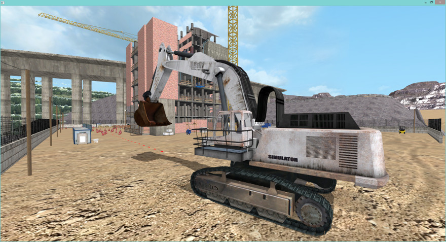 Excavator: driving circuit with obstacles