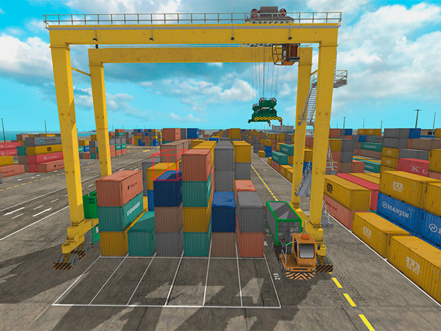 Transtainer Crane truck load