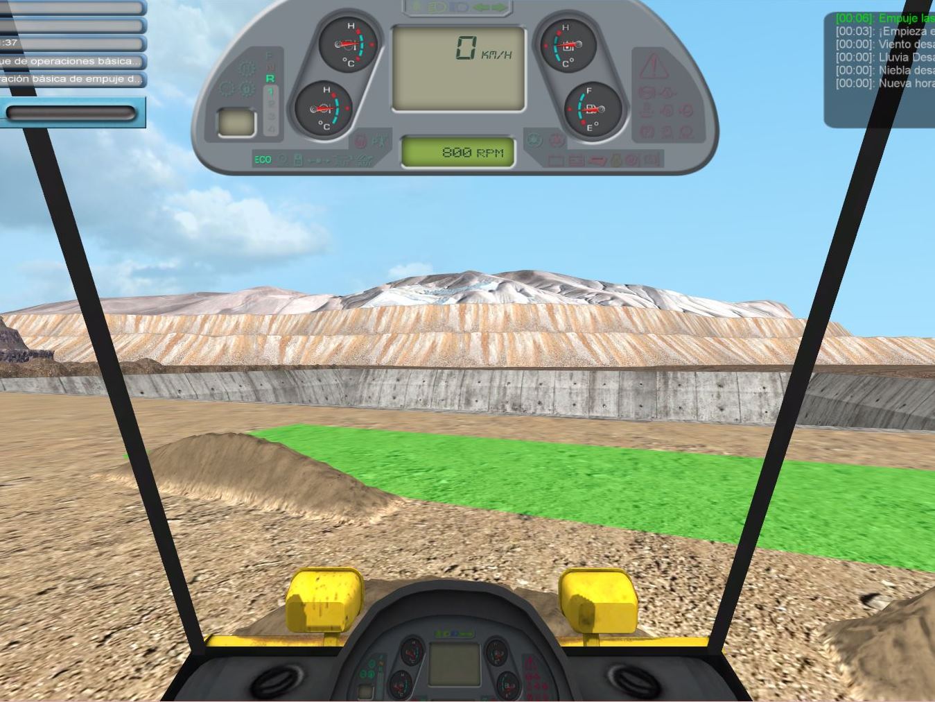 Simulador WheelDozer Vista Cabina