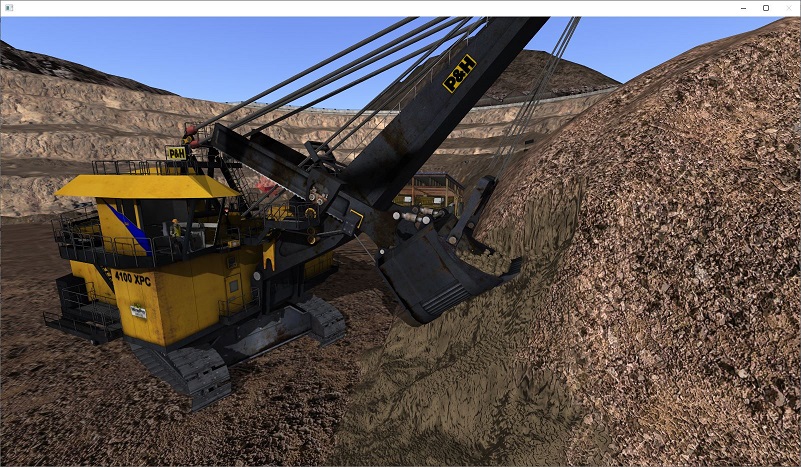 Electric shovel working