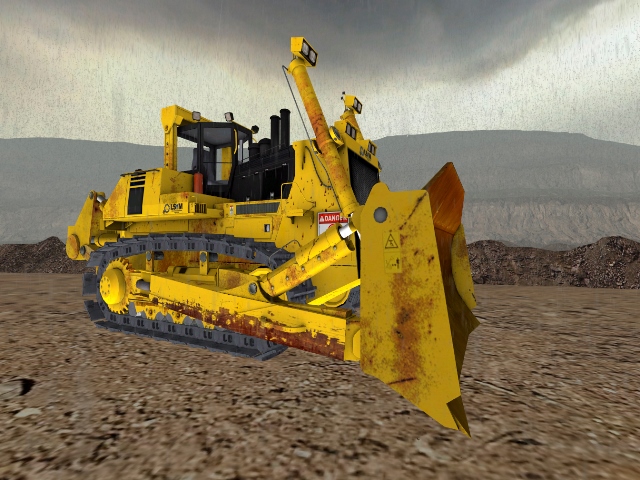 Simulador bulldozer lluvia
