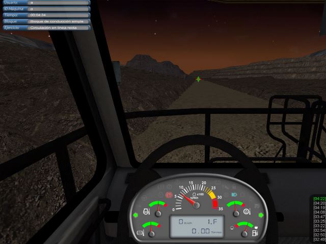 Simulador Camion Minero Noche