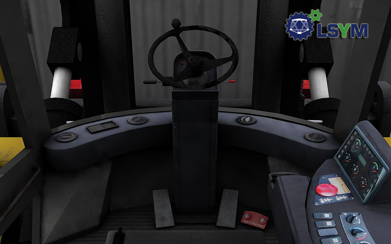 High Capacity Forklift Simulator Cabin View