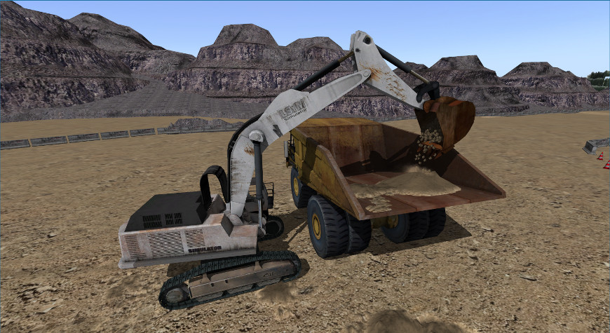 Simulador Excavadora Descarga Camión