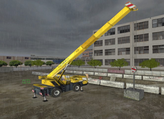 Mobile Crane Simulator Rain